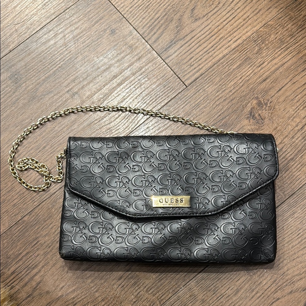 GUESS Black Embossed Women's Bag